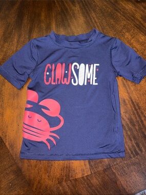 Clawsome Navy & Red Kids Rash Guard